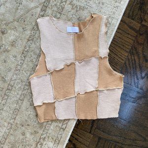 Checkered cropped tank